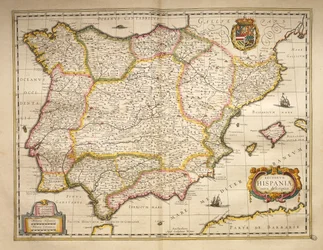 España del Theatrum Orbis Terrarum por Willem Bleau, Ámsterdam