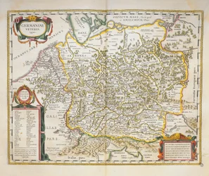 Veteris Germany del Theatrum Orbis Terrarum por Willem Blaeu, Ámsterdam