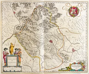 Vicenza, Italia, en "Theatrum Orbis Terrarum, sive Atlas Novus" de Willem Blaeu, Amsterdam