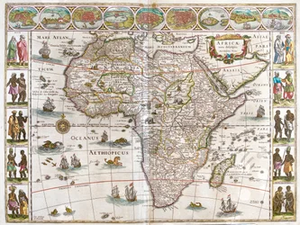 África, en "Theatrum Orbis Terrarum, sive Atlas Novus" de Willem Blaeu, Amsterdam.