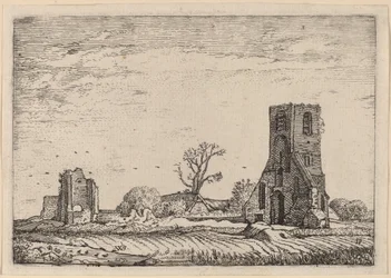 Ruinas de una iglesia (Capilla de Eykenduynen cerca de La Haya)