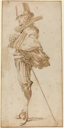 Caballero de pie con una espada