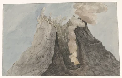 El corazón del volcán Etna
Vista interior del cráter del Etna (título en el objeto)
Viaje a Italia, Sicilia y Malta - 1778 (título de la serie)