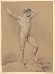Desnudo masculino de pie, visto de frente (2º premio 1811)