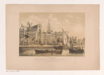 Keizersgracht con Onze-Lieve-Vrouwekerk en Ámsterdam