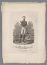 Príncipe Federico de los Países Bajos, protector y practicante de lo noble, lo bueno y lo bello (título sobre el objeto)
