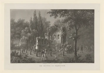 Capilla de San Martín (Valkhof) en Nijmegen Las ruinas de Nijmegen (título sobre el objeto)