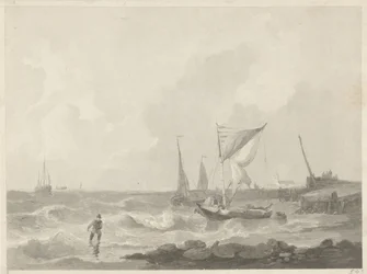 Barcos de pesca en una cabeza de puerto