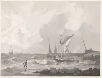Barcos de pesca en una cabeza de puerto