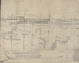 La flota holandesa en la rada de Copenhague 1658