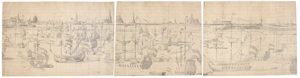 La flota holandesa en la Rada de Copenhague 1658