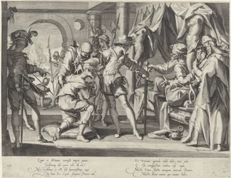 El conde Guillermo III de Holanda ordena la decapitación de su alguacil Thronus Justitiae (título de la serie)