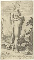 Juno con pavo; Iuno (título en el objeto); Juicio de Paris (título de la serie)