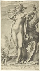 Minerva junto a un árbol Palas (título sobre el objeto) Sentencia de París (título de la serie)