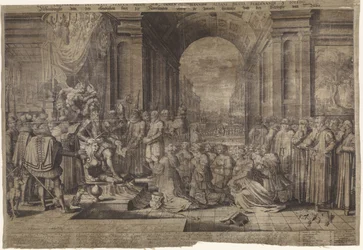 tiranía de alva Imagen del miserable estado de Holanda, bajo la cruel tiranía del duque de Alba (título sobre objeto) Delineatio deplorati status belgy sub immensa tyrannide Albani ducis Fernandi a Toledo (título sobre el objeto)