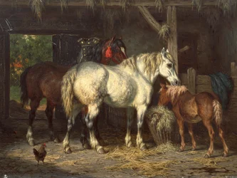 Caballos en el establo (pintura)