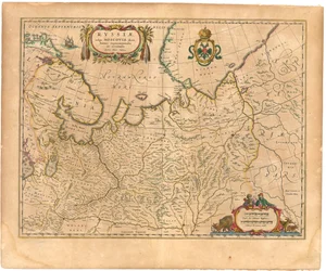 Mapa de Rusia De: Theatrum Orbis Terrarum..., 1645
