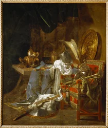 vida con armadura (pintura sobre lienzo)
