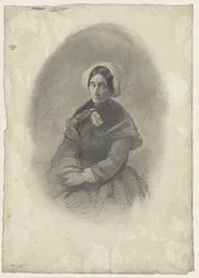 Retrato femenino en óvalo
