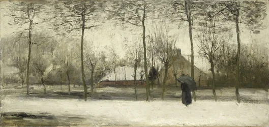 Paisaje invernal, c.1875 (óleo sobre lienzo)