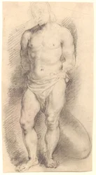 Vista frontal de una figura masculina