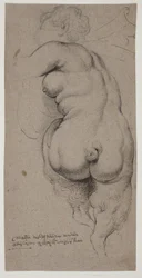 Fauno femenino, visto desde atrás