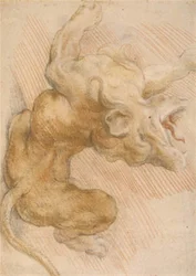Sansón rompiendo la mandíbula del león. El león