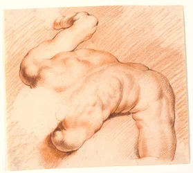 Luchadores. Grupo de esculturas antiguas. Figura superior