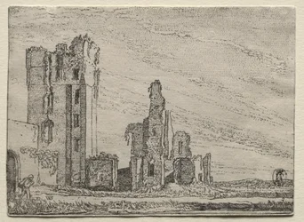 Ruinas del Castillo Huys Te Kleef cerca de Haarlem, c. 1616
