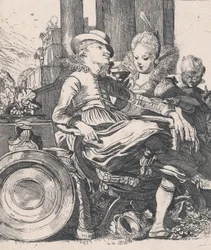 La pareja enamorada: Lucelle y Ascagnes, 1616