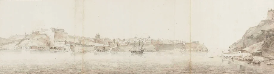 Vista de La Valeta en la isla de Malta, vista desde Senglea