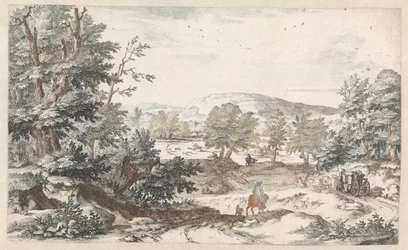 Paisaje arbolado con una carretera