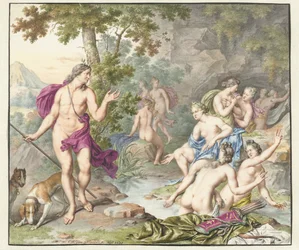 Actaeon sorprende a Diana y a sus compañeros