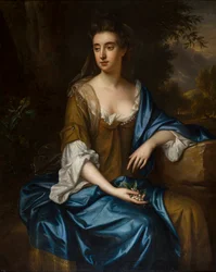 Retrato de una dama desconocida, c.1675-87 (óleo sobre lienzo)