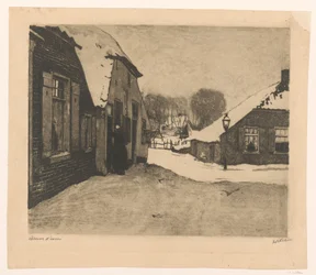 Casas cubiertas de nieve en Ede
