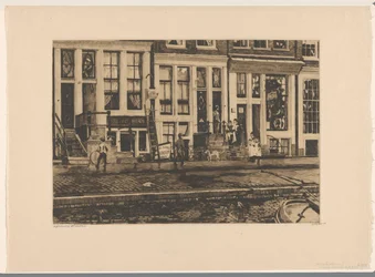 Vista de las casas del Oude Waal en Ámsterdam
Amsterdam Oude Waal (título en el objeto)