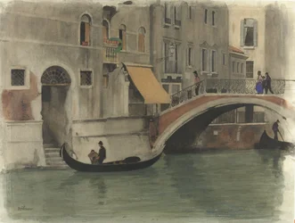 Puente sobre un canal en Venecia