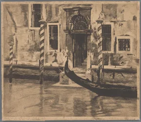 Acercamiento de góndolas en Canale Grande, Venecia