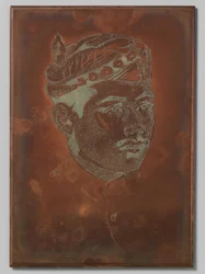 retrato, de, un, sundanés, hombre