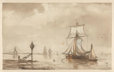 Barcos junto a un promontorio