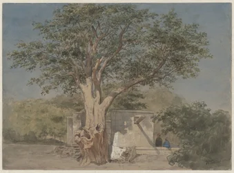 Cabaña bajo un árbol en El Cairo