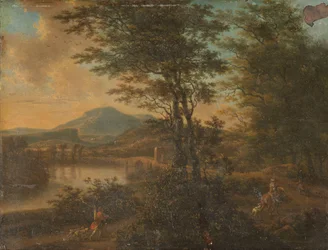 Paisaje italiano al atardecer