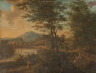 Paisaje italiano al atardecer