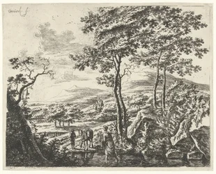 paisaje con un arriero Paisajes con figuras (título de serie)