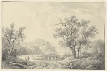 Paisaje con ruina por delante