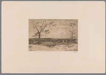 Paisaje con árboles desnudos y leñadores
Carga de montes (título original)