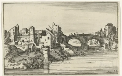 puente sobre el rio Ruinas romanas y paisajes costeros (serie 1) (título de la serie)