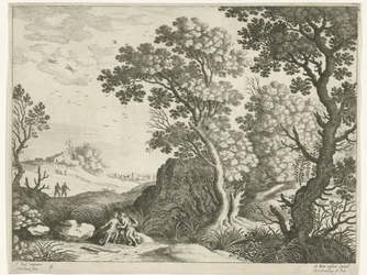 paisaje con diana y una ninfa Paisajes italianos (título de la serie)