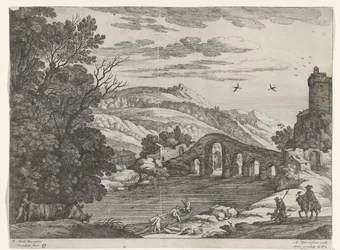 paisaje con un rio Paisajes italianos (título de la serie)
