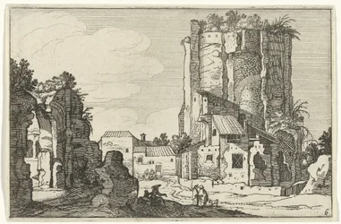 dos ruinas Ruinas romanas y paisajes costeros (serie 1) (título de la serie)